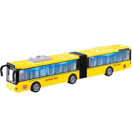 Imagem de Brinquedo Big Ônibus Fricção Sanfonado Som Luz - Dm Toys