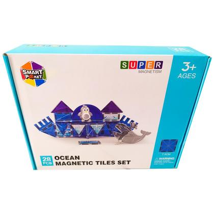 Imagem de Brinquedo Bloco Magnético De Montar C/ Imã Construção Neve