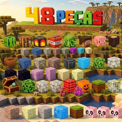 Imagem de Brinquedo Blocos Cubo Magneticos Imã Criança Divertido Colorido Educativo Monta Monta Sensorial