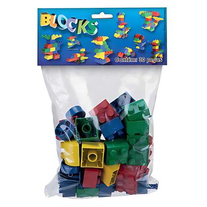 Imagem de Brinquedo Blocos de Montar 30 Peças com Rodinhas Ever Green