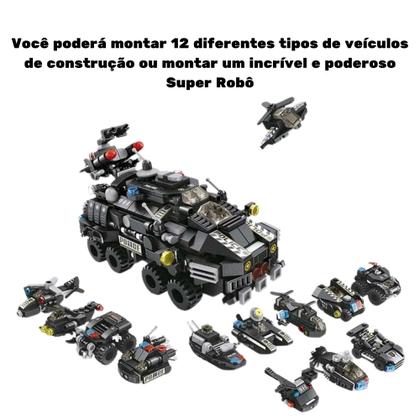 Imagem de Brinquedo Blocos de Montar Cubic 12 em 1 Swat Policia 572pçs Multikids - Br1095
