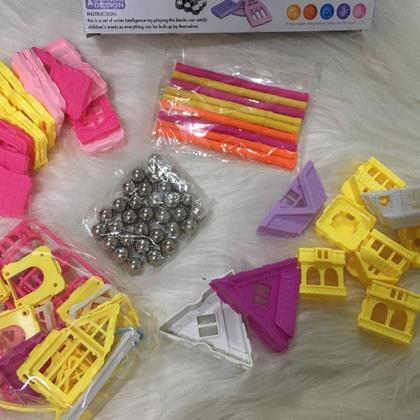 Imagem de Brinquedo Blocos De Montar Magnéticos 108pc