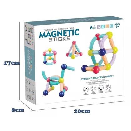 Imagem de Brinquedo Blocos De Montar Magneticos 36PEÇAS