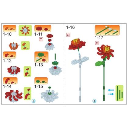 Imagem de Brinquedo Blocos de Montar Mundo Encantado Flores 62/198 peças Sortido e Unitário Xalingo - 28543