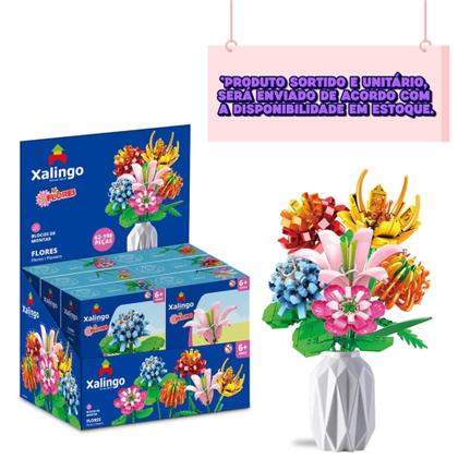 Imagem de Brinquedo Blocos de Montar Mundo Encantado Flores 62/198 peças Sortido e Unitário Xalingo - 28543