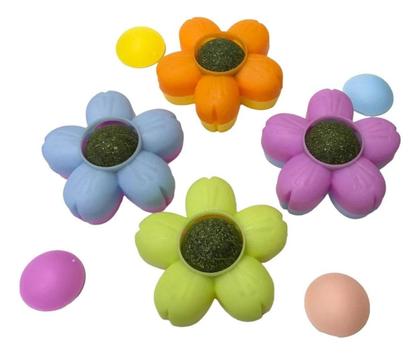 Imagem de Brinquedo Bola Interativo Com Catnip Cola Na Parede Chão