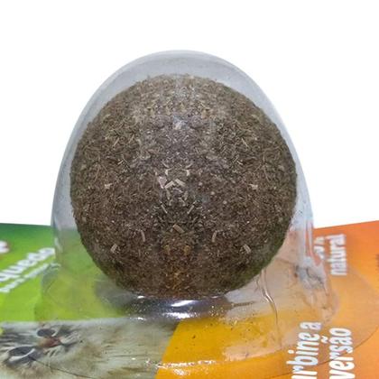Imagem de Brinquedo Bolinha De Catnip Para Gatos Pets Erva Relaxante Natural Cat Nip Interativo Evita Sofa Cama Cortina Ecolog