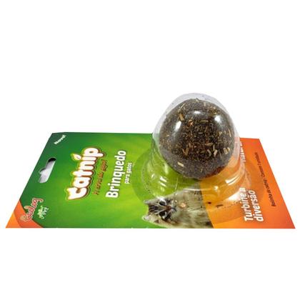 Imagem de Brinquedo Bolinha De Catnip Para Gatos Pets Erva Relaxante Natural Cat Nip Interativo Evita Sofa Cama Cortina Ecolog
