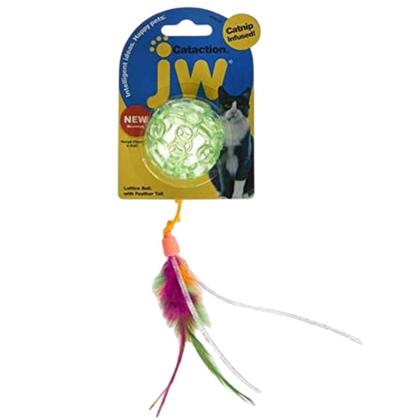 Imagem de Brinquedo Bolinha para Gato JW Lattice Ball Recheável Com Catnip Verde