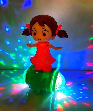 Imagem de Brinquedo Boneca Musical Infantil Dance Girl Com Luzes Coloridas Bate e Volta