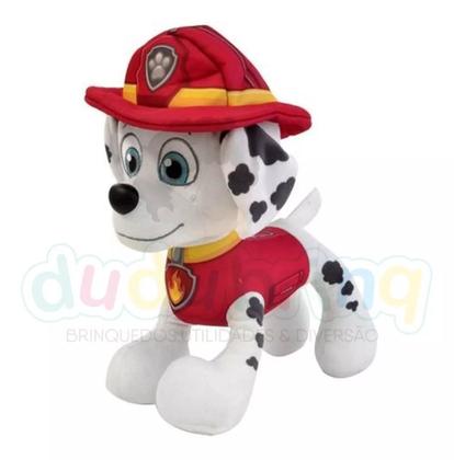 Imagem de Brinquedo Boneco Pelúcia Grande Marshall 30 Cm Da Patrulha Canina
