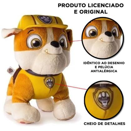 Imagem de Brinquedo Boneco Pelúcia Grande Rubble 30 Cm Patrulha Canina