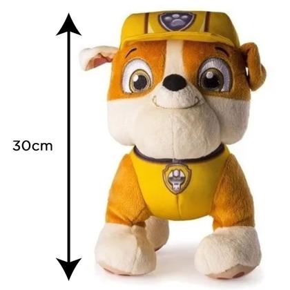 Imagem de Brinquedo Boneco Pelúcia Grande Rubble 30 Cm Patrulha Canina