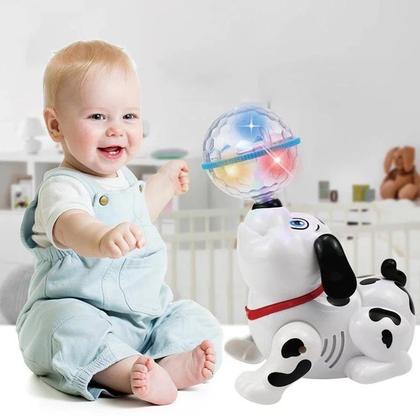 Imagem de Brinquedo Cachorro Dançante Com Bola Giratória Emite Som e Luz