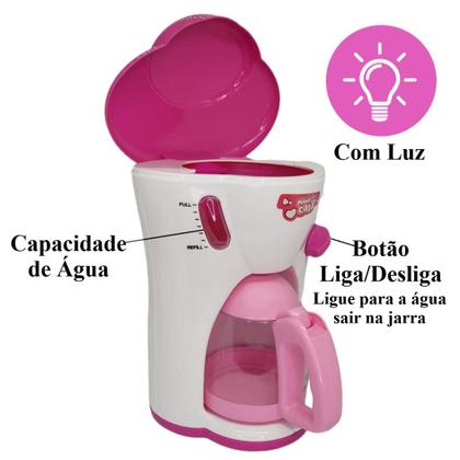 Imagem de Brinquedo Cafeteira De Cozinha Infantil Com Luz E Sai Água