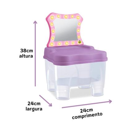 Imagem de Brinquedo Camarim Infantil Magico + Acessórios De Beleza