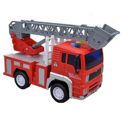 Imagem de Brinquedo Caminhão Bombeiro Fricção Luz e Som 5698 - DM Toys