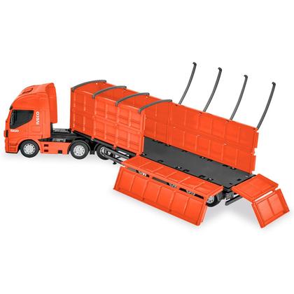 Imagem de Brinquedo Caminhão Carreta Graneleiro 53 cm Iveco Hi-way Escala 1:30 Carreta Removível