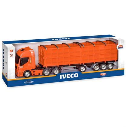 Imagem de Brinquedo Caminhão Carreta Graneleiro 53 cm Iveco Hi-way Escala 1:30 Carreta Removível