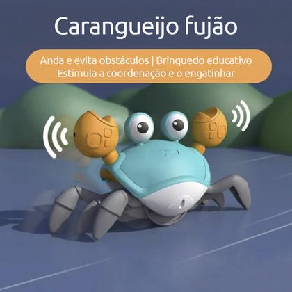 Imagem de brinquedo caranguejo fujão anda sozinho estimula engatinhar