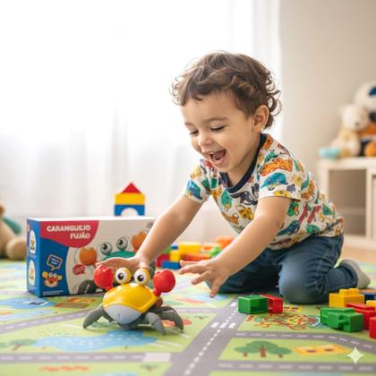 Imagem de Brinquedo Caranguejo Fujão com Som para Crianças e Pets Gato