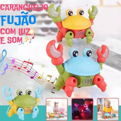 Imagem de Brinquedo Caranguejo Fujão Musical Som Luz E Movimento Infantil Para Bebês