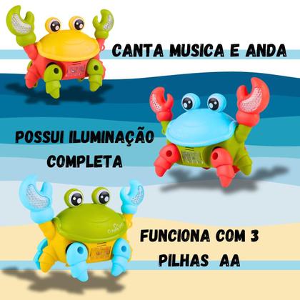 Imagem de Brinquedo Caranguejo Fujão Sr Joe Toca Musica Dança Com Luz