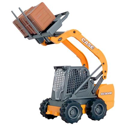 Imagem de Brinquedo Carregadeira Empilhadeira Case Realista Escala 1:26 Modelo SV300B Com Braço Articulado