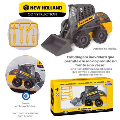 Imagem de Brinquedo Carregadeira New Holland L330 Pneus Emborrachados Articulada Realista