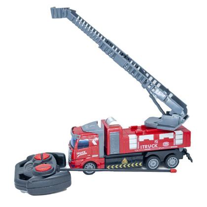 Imagem de Brinquedo Carrinho Controle Remoto Carro Bombeiro C/ Escada