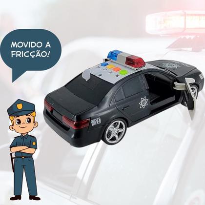 Imagem de Brinquedo Carrinho de Policia Luz e Som Fricção Abre Porta