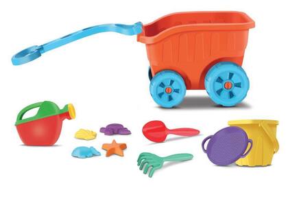 Imagem de Brinquedo Carriola de Praia Com Acessórios Regador e Balde - Divertoys