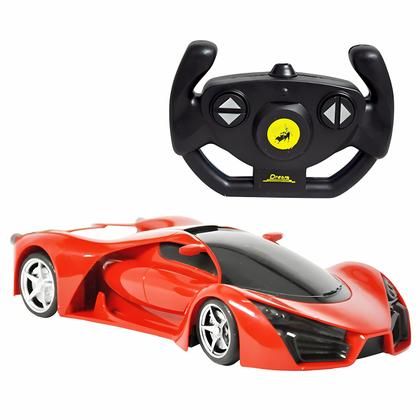 Imagem de Brinquedo Carro De Corrida Controle Volante Todas Direções Luzes Esportivas Escala 1:18