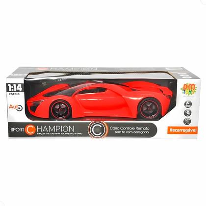 Imagem de Brinquedo Carro De Corrida Controle Volante Todas Direções Luzes Esportivas Escala 1:18