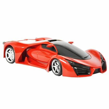 Imagem de Brinquedo Carro De Corrida Controle Volante Todas Direções Luzes Esportivas Escala 1:18