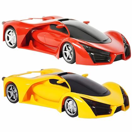 Imagem de Brinquedo Carro De Corrida Controle Volante Todas Direções Luzes Esportivas Escala 1:18