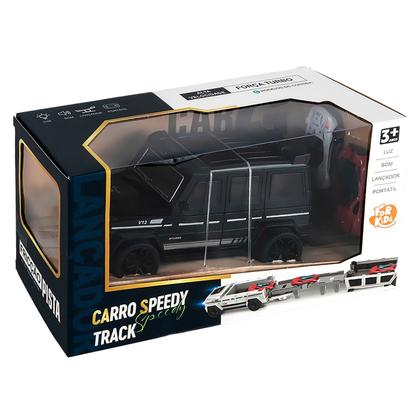 Imagem de Brinquedo Carro Fricção Pista 2 Em 1 Com Luz E Som 2 Carrinhos E Lançador Duplo Infantil - For Kids