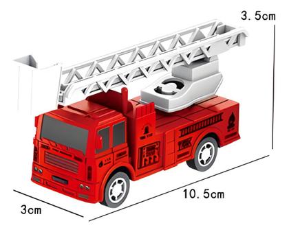 Imagem de Brinquedo Cartela Com 6 Carrinhos De Fricção Bombeiro Caminhão Helicoptero