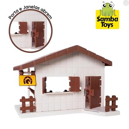 Imagem de Brinquedo Casinha Faroeste C/ Cavalo e Acessórios 0418 - Samba Toys