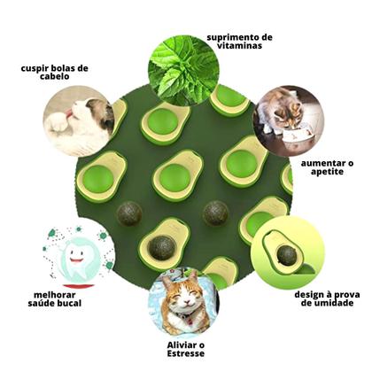 Imagem de Brinquedo Catnip Erva de Gato 100% Natural Abacate Divertido 5Uni