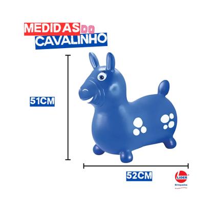 Imagem de Brinquedo Cavalinho Inflável Upa Upa Infantil Líder Rosa Azul Vermelho