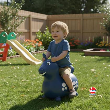 Imagem de Brinquedo Cavalinho Inflável Upa Upa Infantil Líder Rosa Azul Vermelho