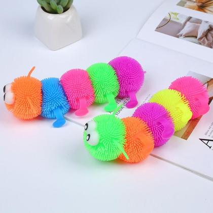 Imagem de Brinquedo Centopéia De Apertar Esticar Com Luz Anti Stress