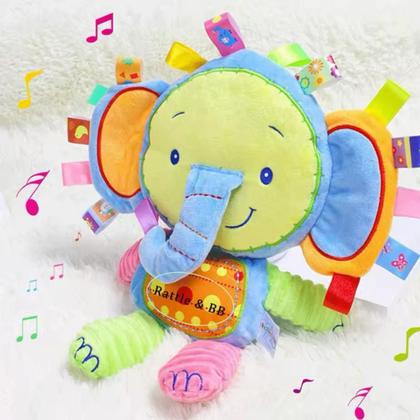 Imagem de Brinquedo Chocalho Pelúcia infantil Para bebê colorido