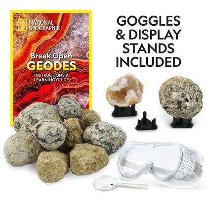 Imagem de Brinquedo científico National Geographic Break Open 15 geodes com acessórios