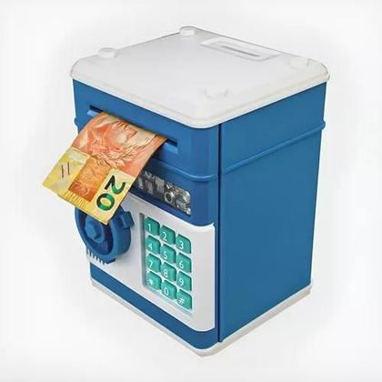 Imagem de Brinquedo Cofre Digital Senha Eletrônico Automático Moedas Notas Segredo AZ.
