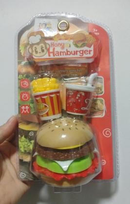 Imagem de Brinquedo Comidinha Mini Hamburguer Refri e Batata Frita Fast Food