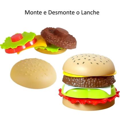 Imagem de Brinquedo Comidinha Mini Hamburguer Refri e Batata Frita Fast Food