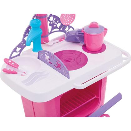 Imagem de Brinquedo Cozinha Castelo infantil Com Acessório E Pia Sai Água Ta Te Ti - Calesita