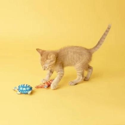 Imagem de Brinquedo Crackler com Catnip Azul para Gatos FatCat